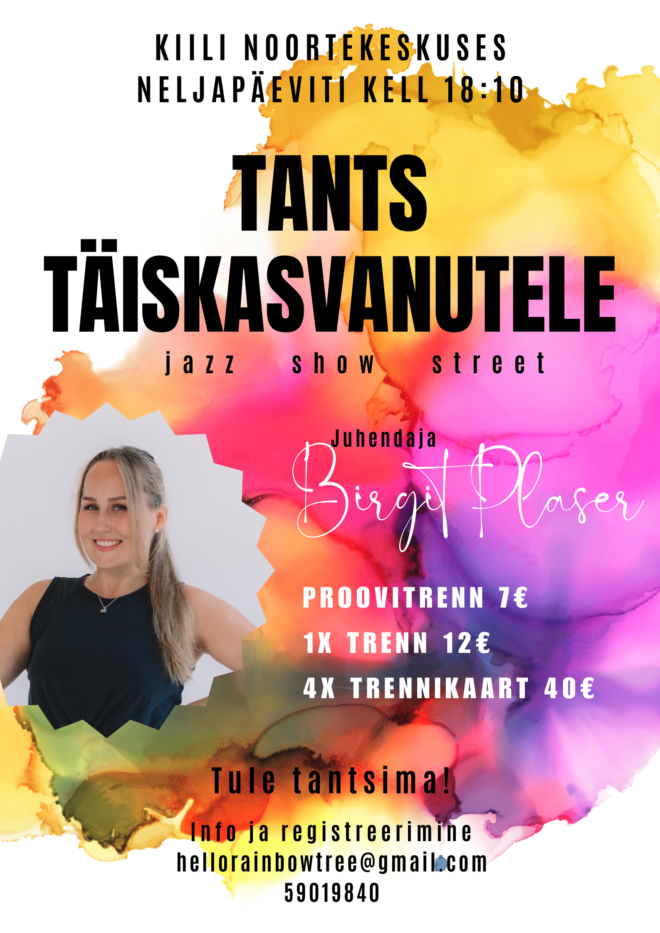 TASUTA proovitreening ja UUS tantsukava täiskasvanute tantsutreeningul