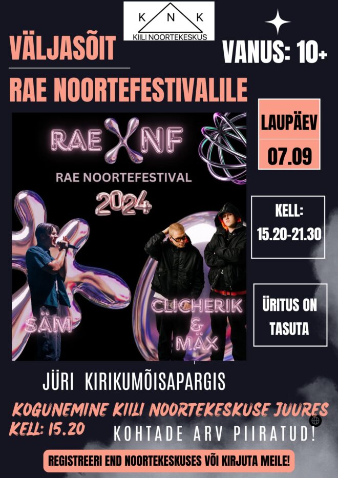 Noortekeskusega väljasõit Rae Noortefestivalile