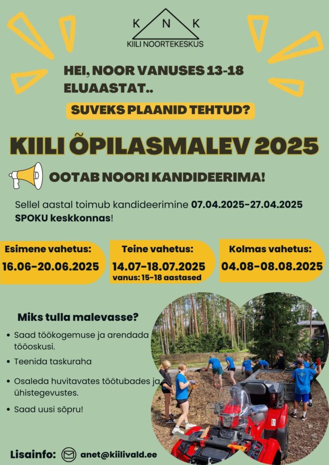 Kiili õpilasmalev 2025