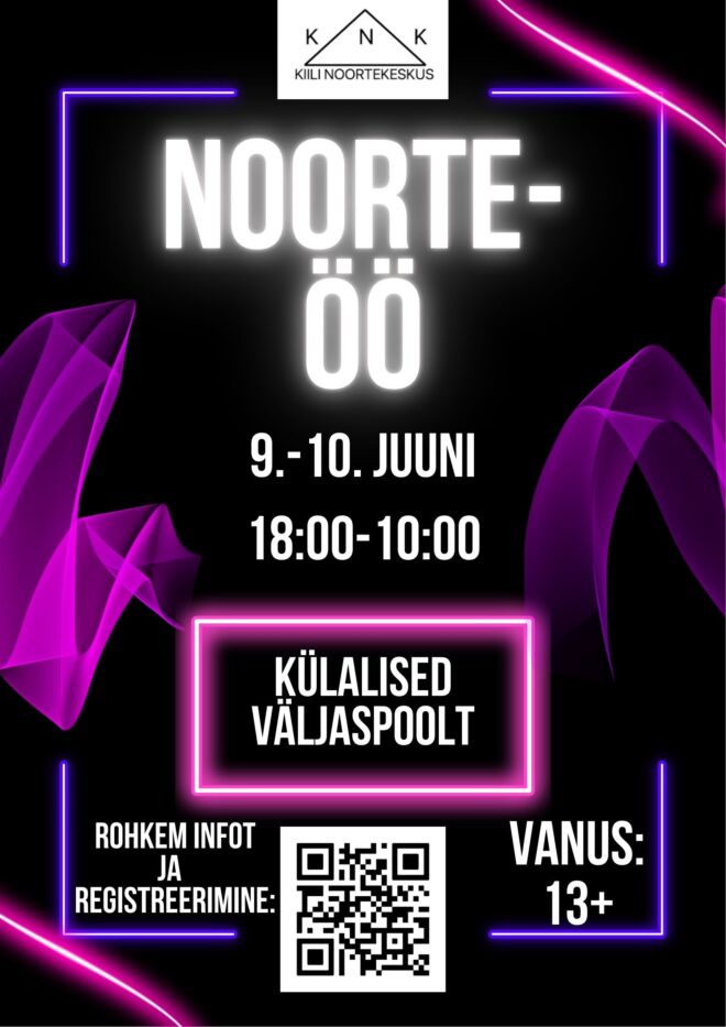 Noorteöö Kiili Noortekeskuses