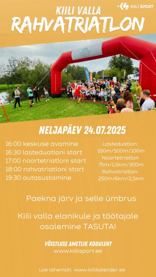 I Kiili valla rahvatriatlon