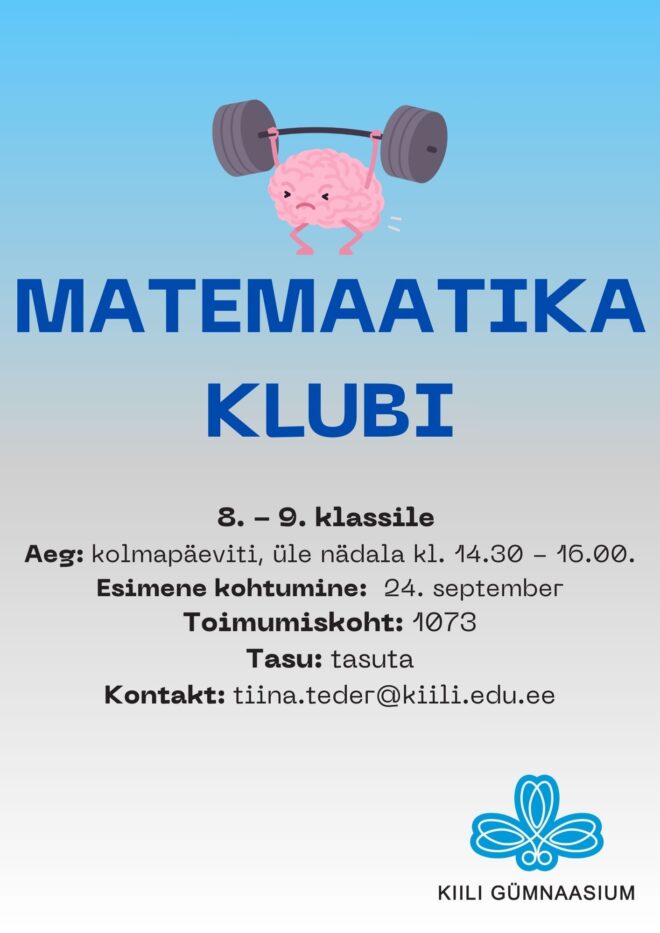 Matemaatika klubi 25/26 ÕPPEAASTAL