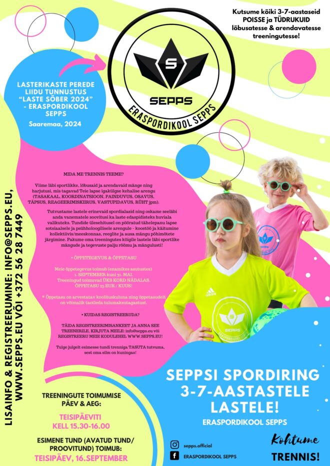 SEPPSi spordiringi treeningud Kiili Lasteaia Kangru majas