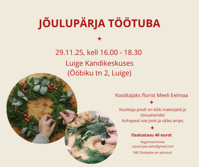 Jõulupärja töötuba 29.11.25