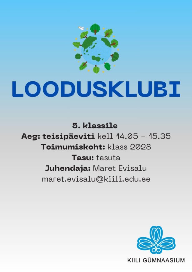 Loodusklubi 25/26 ÕPPEAASTAL