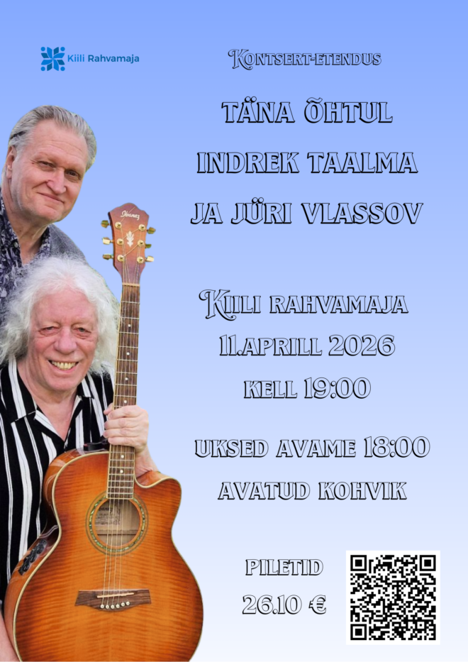 Täna õhtul Indrek Taalmaa ja Jüri Vlassov