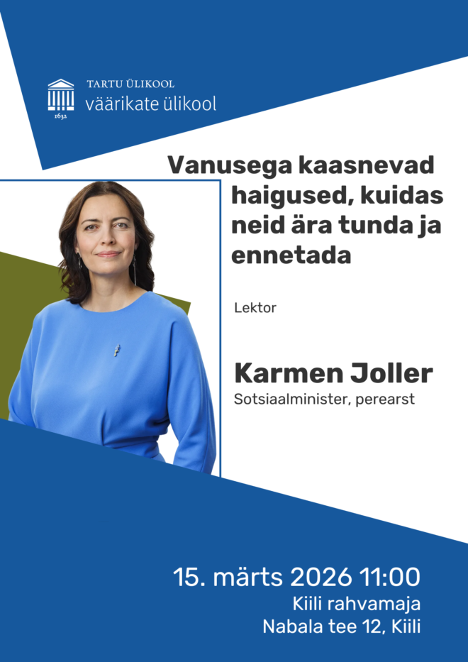 TÜ Väärikate ülikool:  Vanusega kaasnevad haigused,  kuidas neid ära tunda ja ennetada