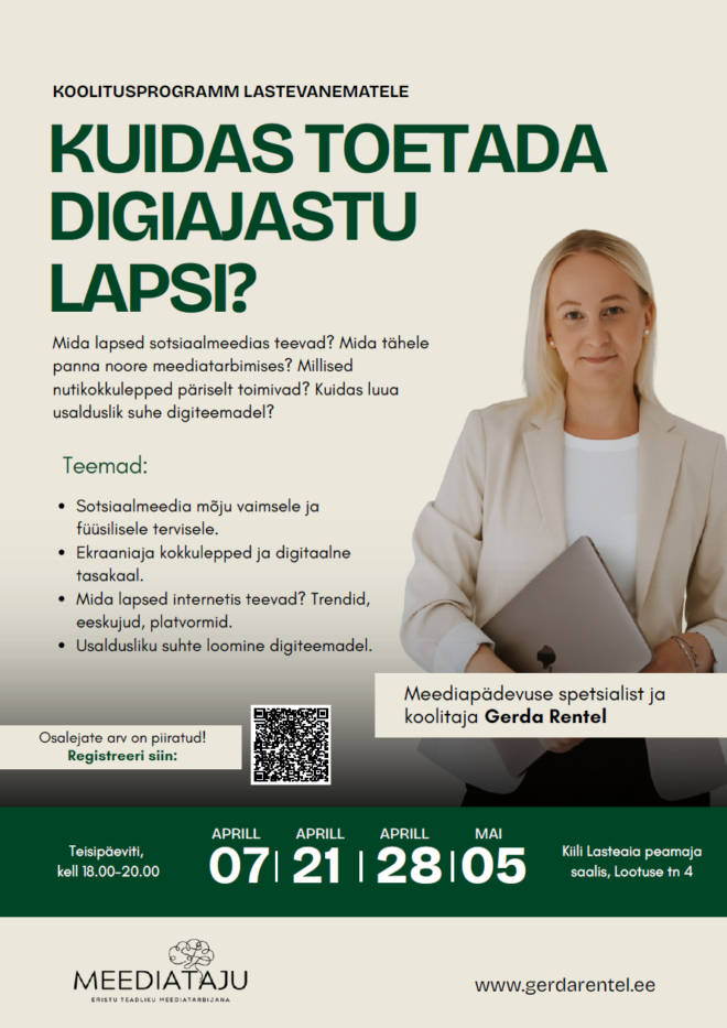 Tasuta koolitusprogramm “Kuidas toetada digiajastu lapsi?”