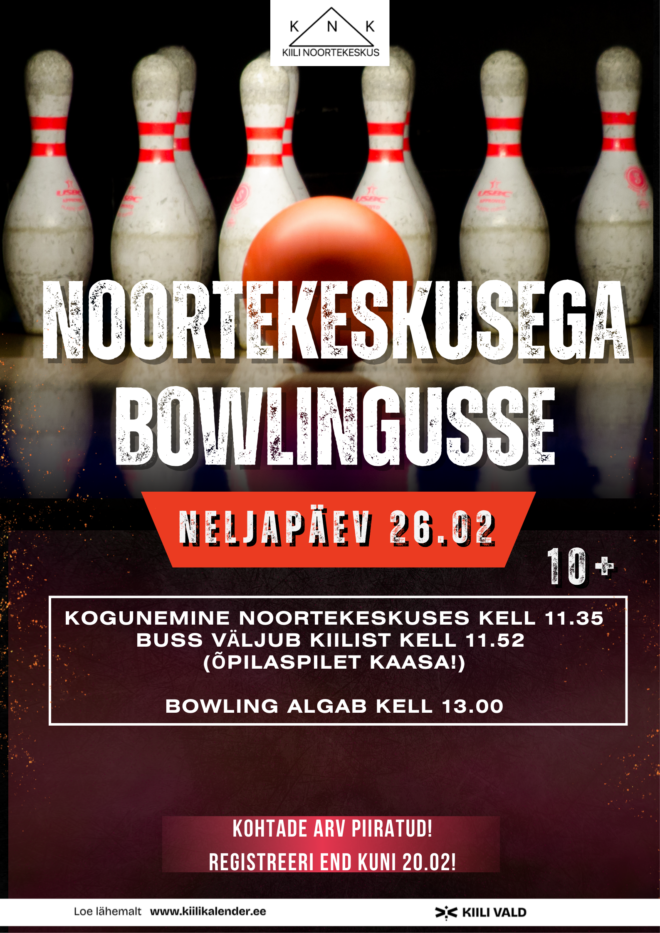 Noortekeskusega bowlingusse