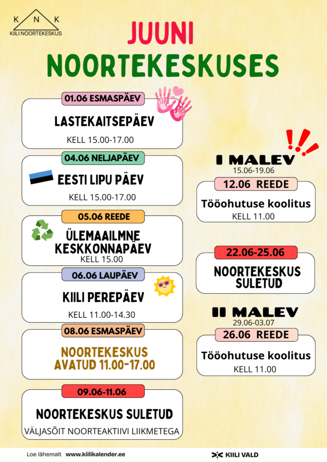 Juuni noortekeskuses