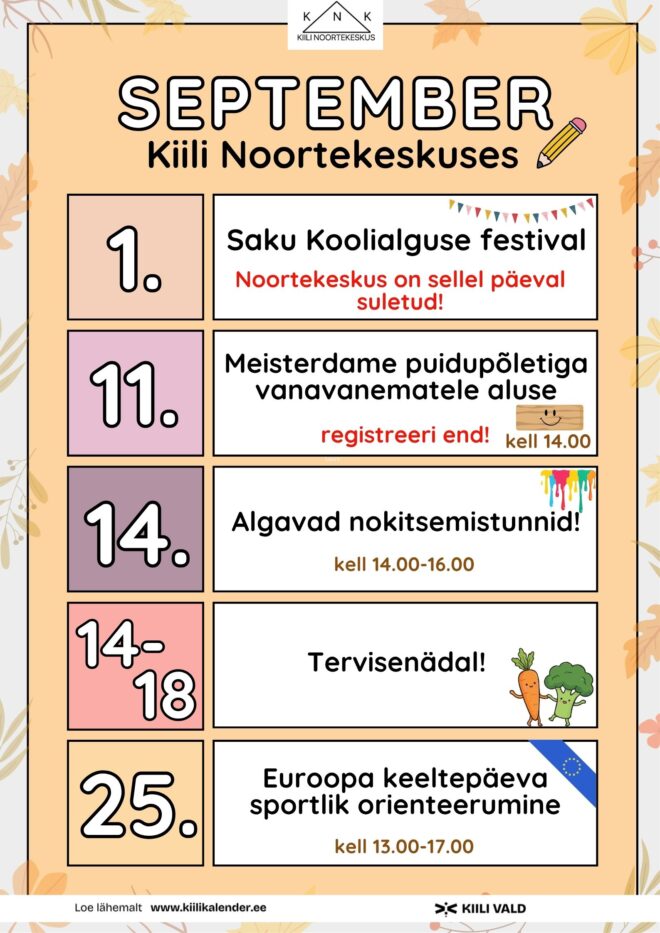 September Kiili Noortekeskuses