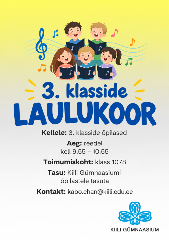 Kiili Gümnaasiumi 3. klasside laulukoor 26/27