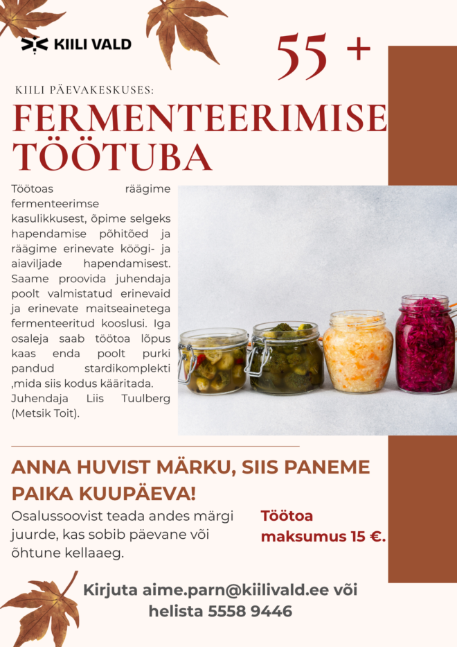 Fermenteerimise töötuba 55+