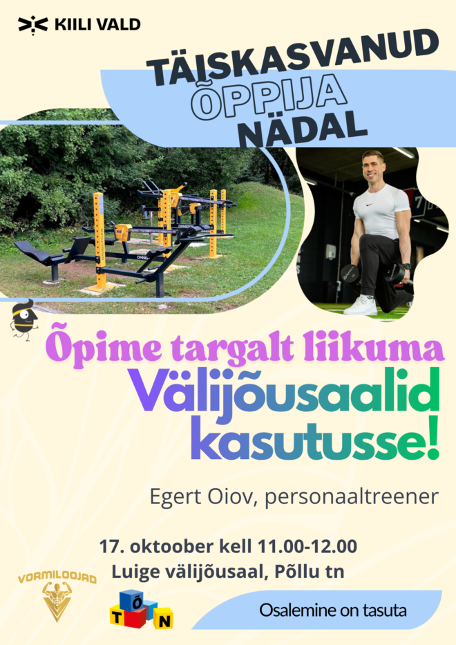 Välijõusaalid kasutusse – õpime targalt liikuma | Luige