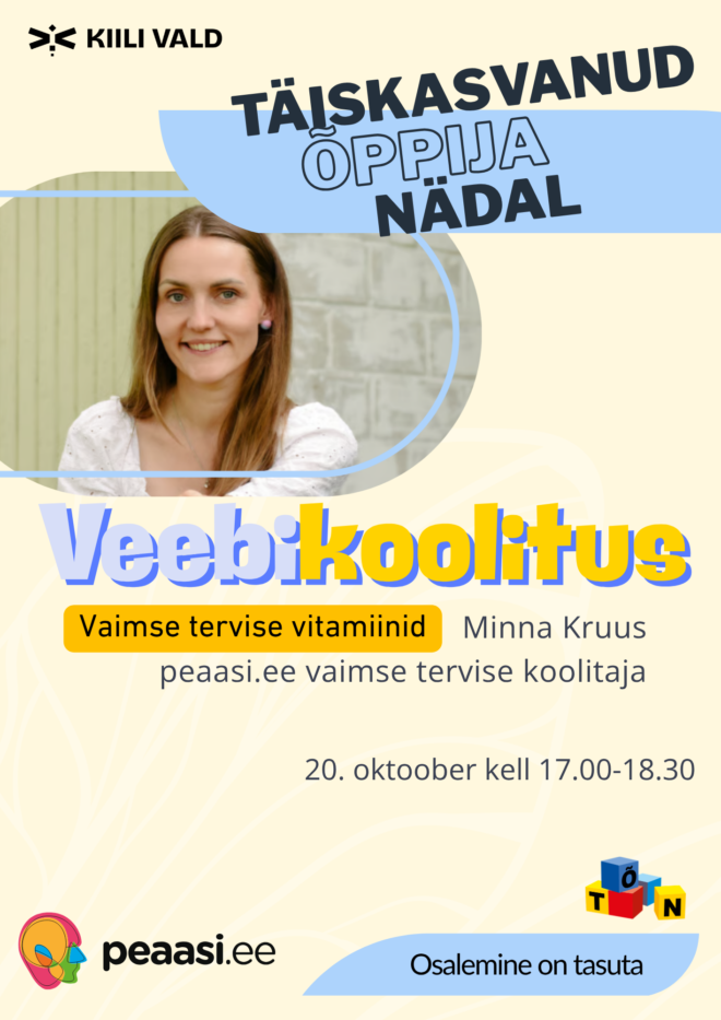 Veebikoolitus “Vaimse tervise vitamiinid” peaasi.ee