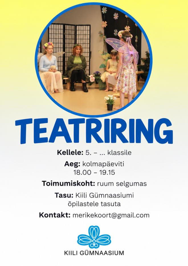 Kiili Gümnaasiumi teatriring 26/27