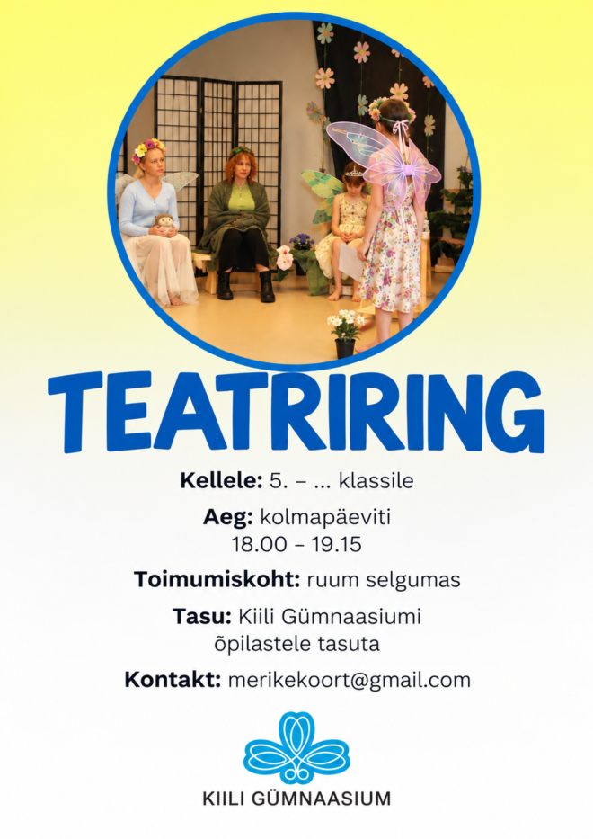 Kiili Gümnaasiumi teatriring 26/27