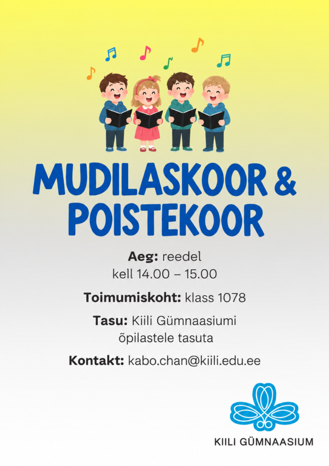Kiili Gümnaasiumi mudilaskoor ja poistekoor 26/27