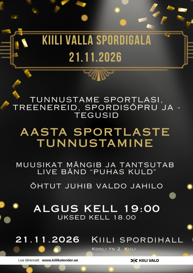 KIILI VALLA SPORDIGALA 2026