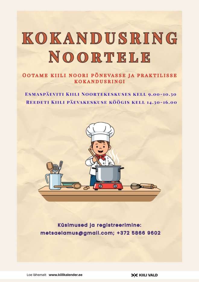 Kokandusring noortele