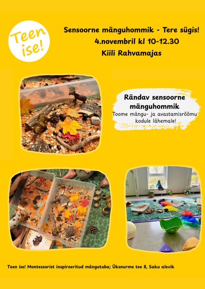 Laste sensoorne mänguhommik Kiilis